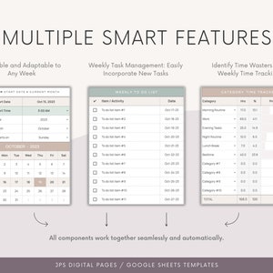 Time Blocking Planner Spreadsheet: Weekly & Monthly Schedule (google ...