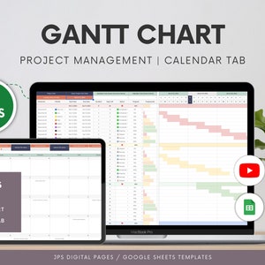 GANTT-diagram | Google Spreadsheets-sjabloon | Projectmanagementsjabloon | GANTT-diagram | Google-spreadsheet | Tracker voor projecttaakbeheer