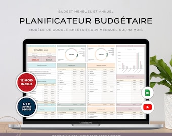 Monthly & Annual Budget Planner: Google Sheets (Digital Download)