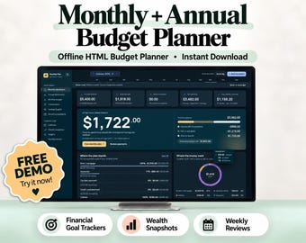 Budget Planner App, Offline Expense Tracker with Bank CSV Import, Monthly Savings & Debt Tracker