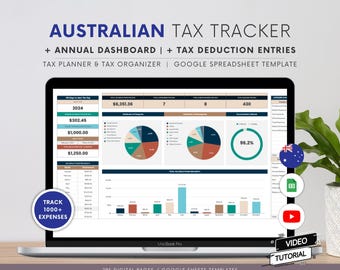 Australian Tax Deduction Tracker: Google Sheets Template (Business Tax Planning)