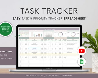 Task Tracker Spreadsheet - to Do List - Google Sheets Template - Task ...