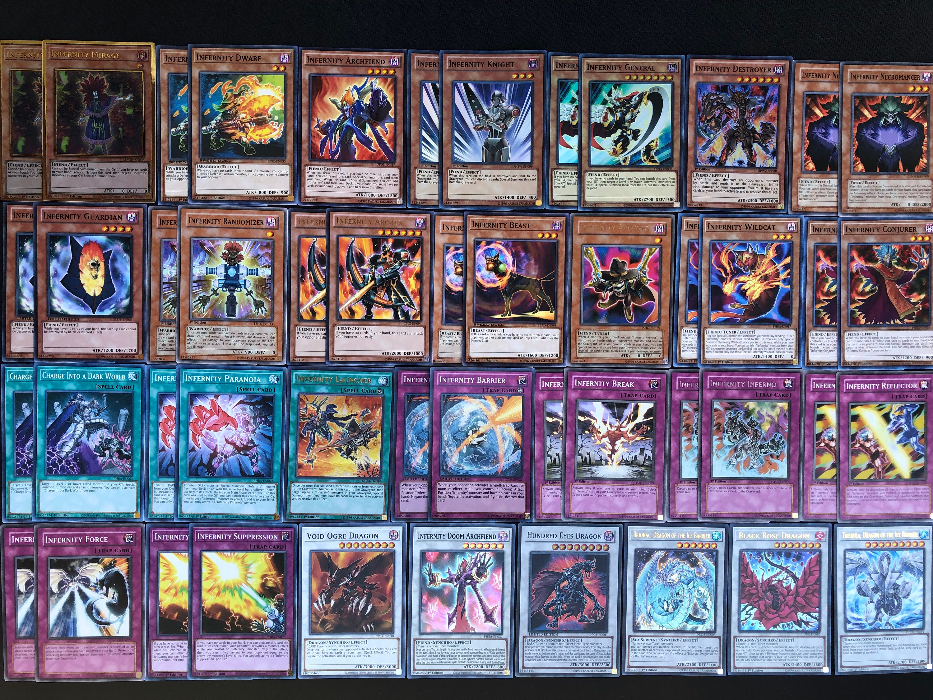 Yugioh Infernity Deck- Mirage- Archfiend- Knight- General- Barrier-  Launcher - Etsy