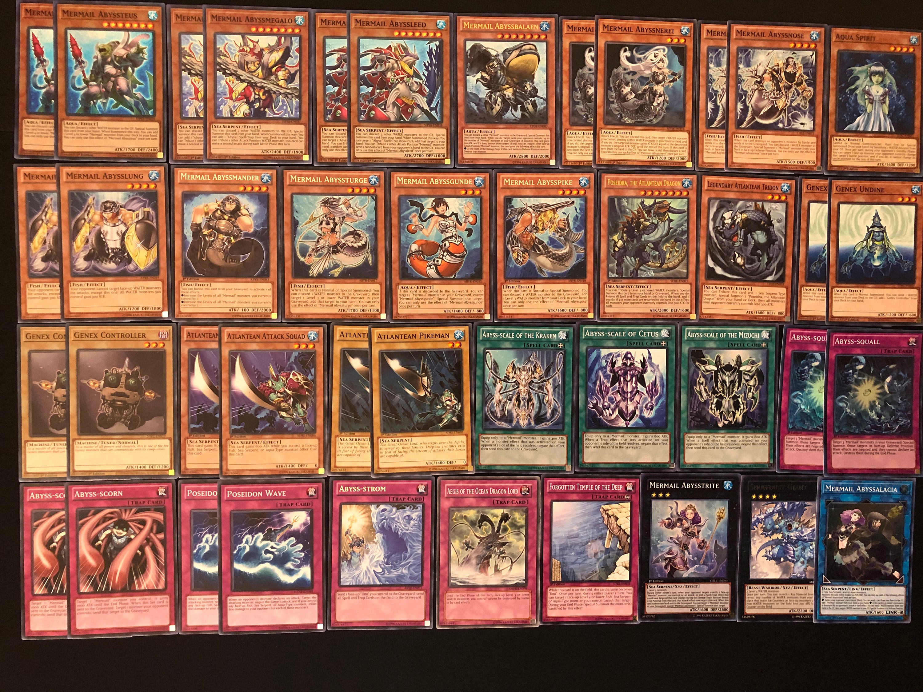 Yugioh Mermail Deck Abysstrite Abyssteus Abyssmegalo Aqua Etsy Australia