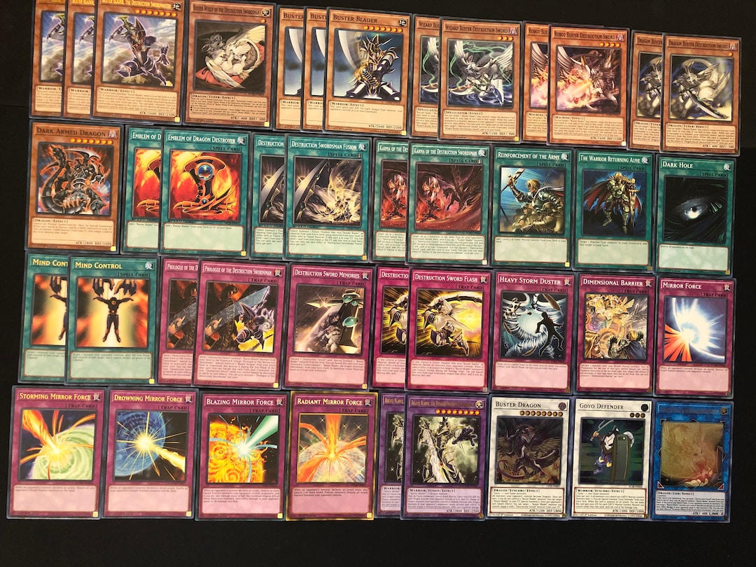 yugioh destruction sword deck Yugioh Buster Blader Deck- Swordmaster- Wizard- Robot- Dragon Buster Mirror  Force