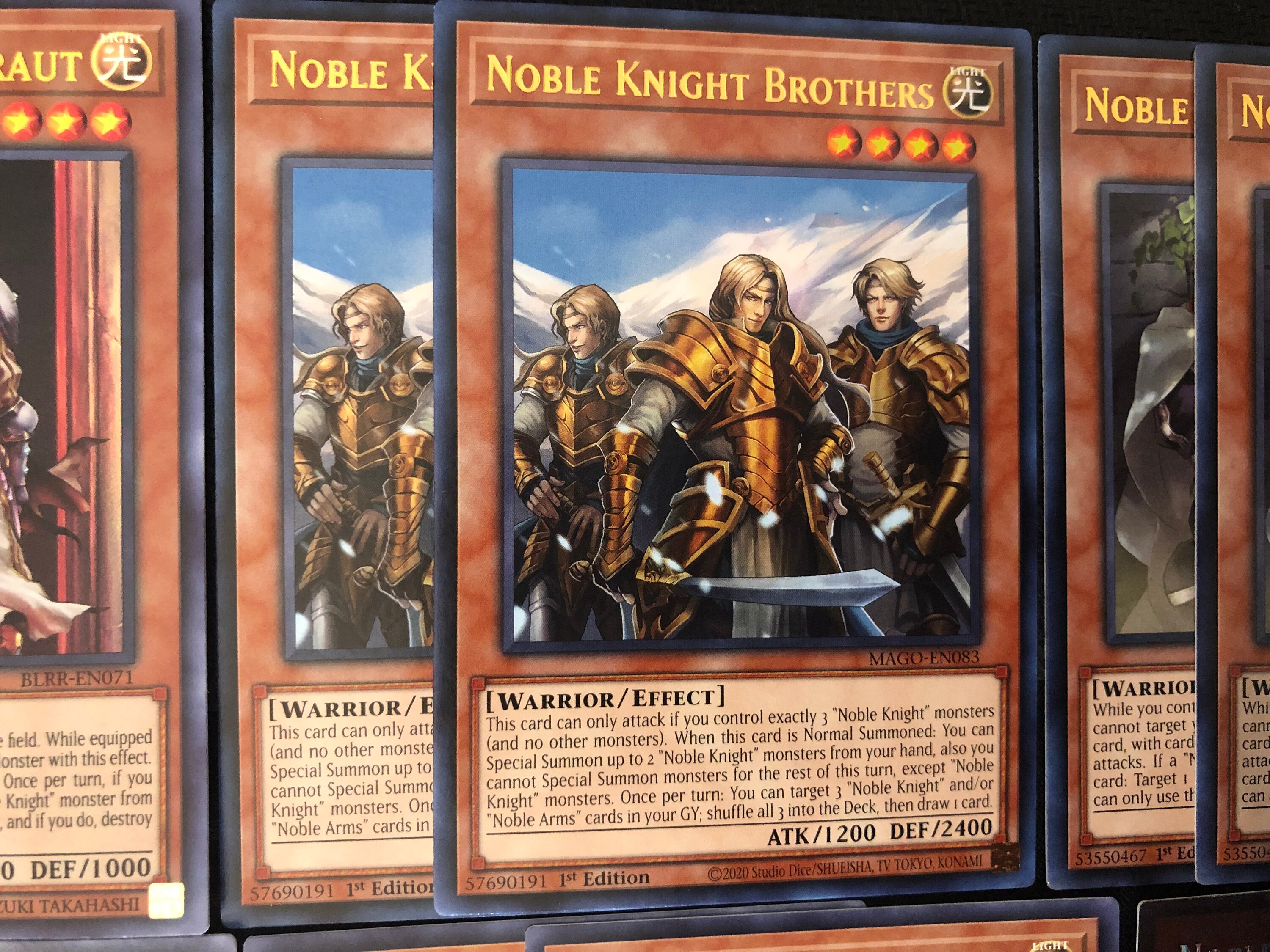 Yugioh Noble Knight Deck- Sacred Noble Knight- Medraut- Brothers- Drystan-  Artorigus- Merlin- Warrior- Light - Etsy