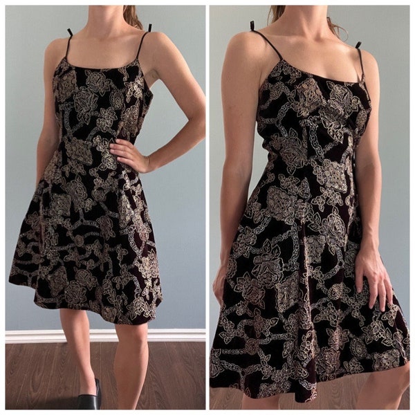 VELOUR DRESS BROWN