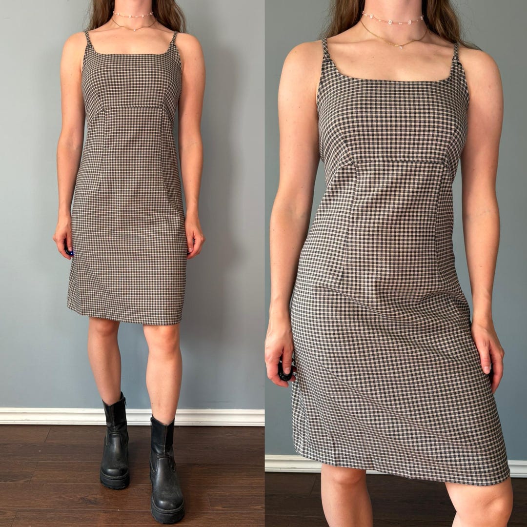 Vintage 90s Plaid Dress SZ 3/4