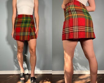 Ralph Lauren skirt 90s y2k vintage red calico floral