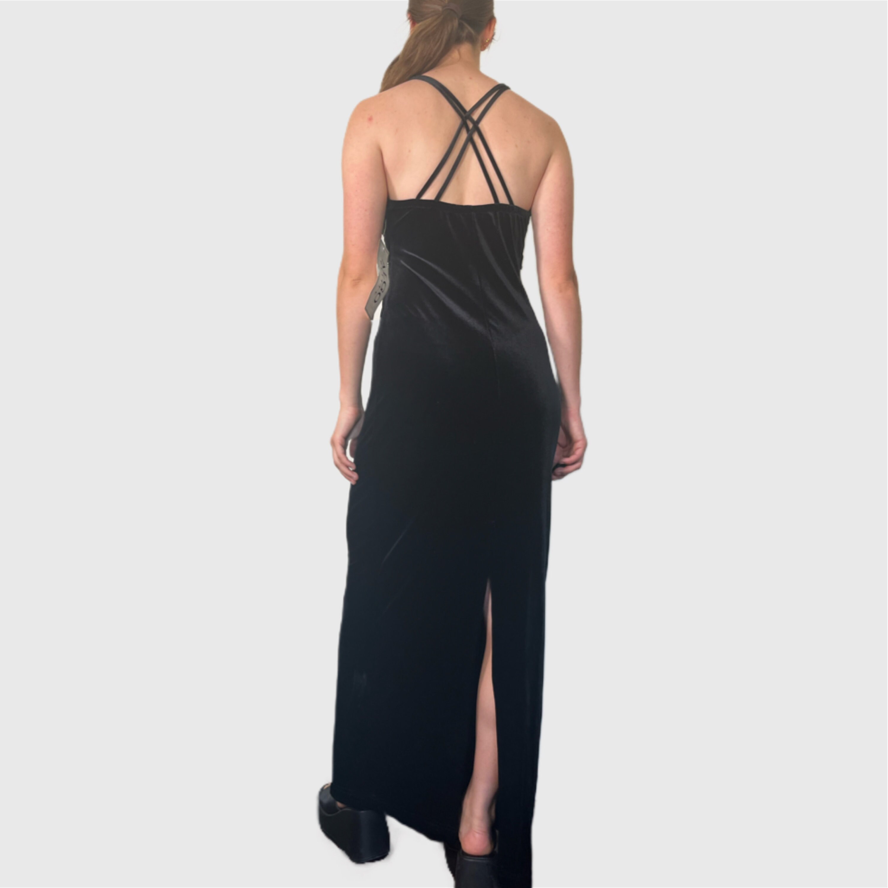 Vintage 90s Prom Dress, 1990s Black Velvet Formal Gown - Etsy Vintage 90s Prom Dress, 1990s Black Velvet Formal Gown - Etsy