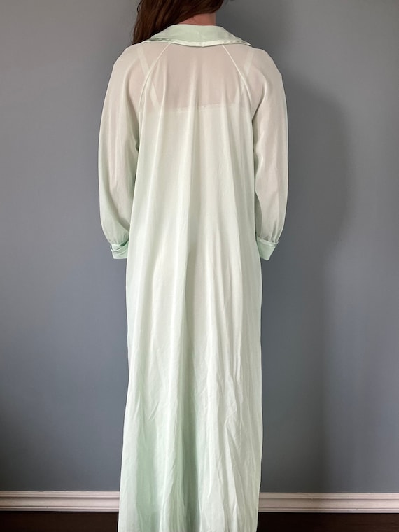 Vintage 70s Green Nightgown, 1970s Light Green Ni… - image 9