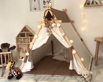 Gift for the nursery, play area for children, kids tent, kids playtent, teepee play area tipi tent tepetent