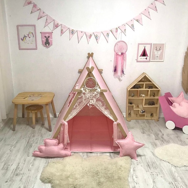 Tipi Zelt kinder | Kids Tent | Tent for Kids | Teepee for Children | Toddler Tent | Teepee Tent | Playhouse | Wigwam