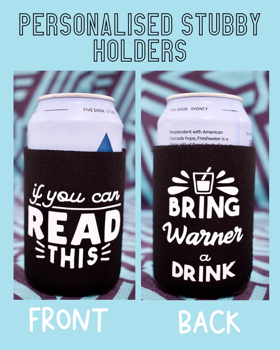 Personalised Stubby / Beer Holders Etsy