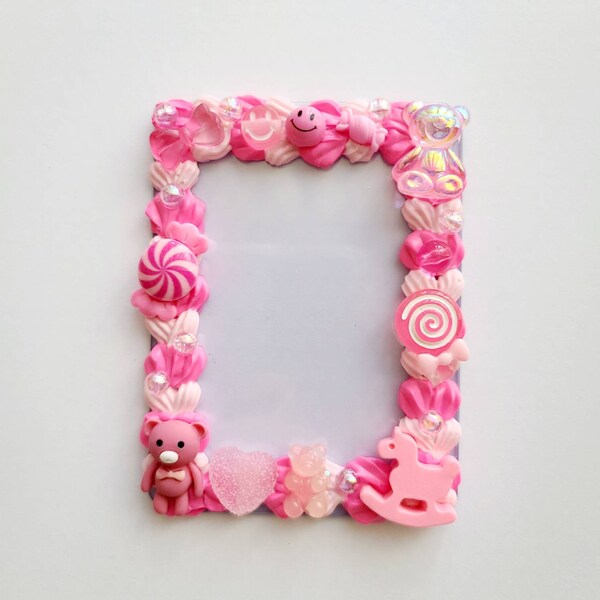 Deco Toploader / Decorated Toploader / photo frame for baby , kids / Decoden Toploader for KPOP Photocards