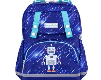 Mochila Escolar SS101P - Robot Planet - Azul Oscuro