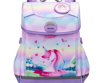 Mochila Escolar SP108P - Sueño de Unicornio - Morado Claro