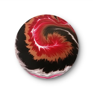 Original abstract canvas painting, fluid wallart, round 40cm(14inches) stretched canvas