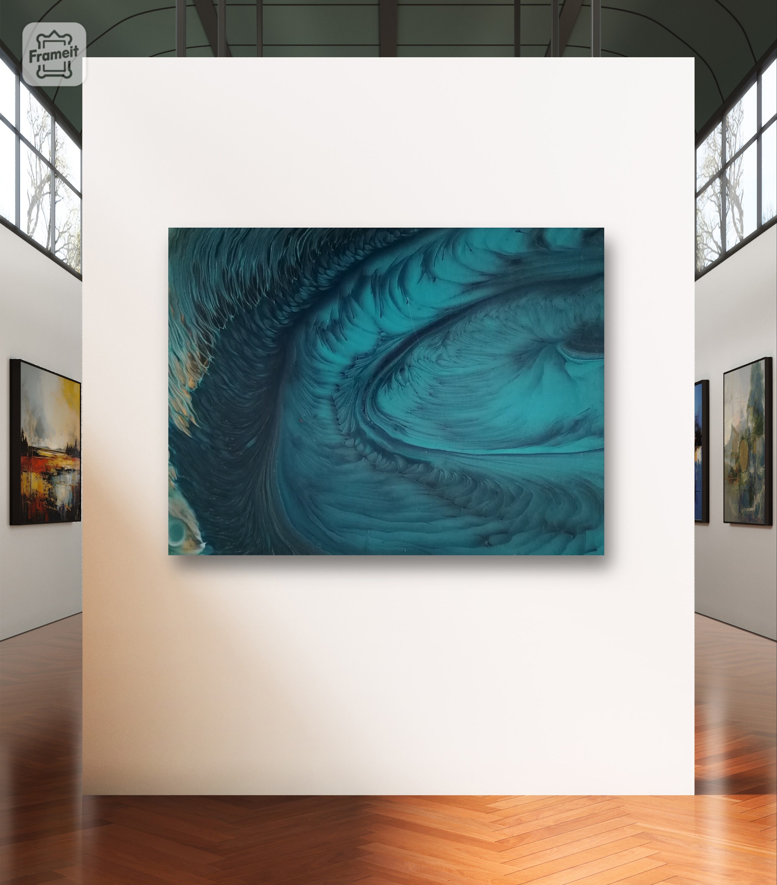 渦 - 12x16インチのキャンバスに描かれたオリジナルのアクリル絵の具