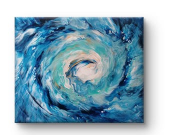 Arches - Original abstract acrylic fluid painting, on 20x24 inches stretched canvas