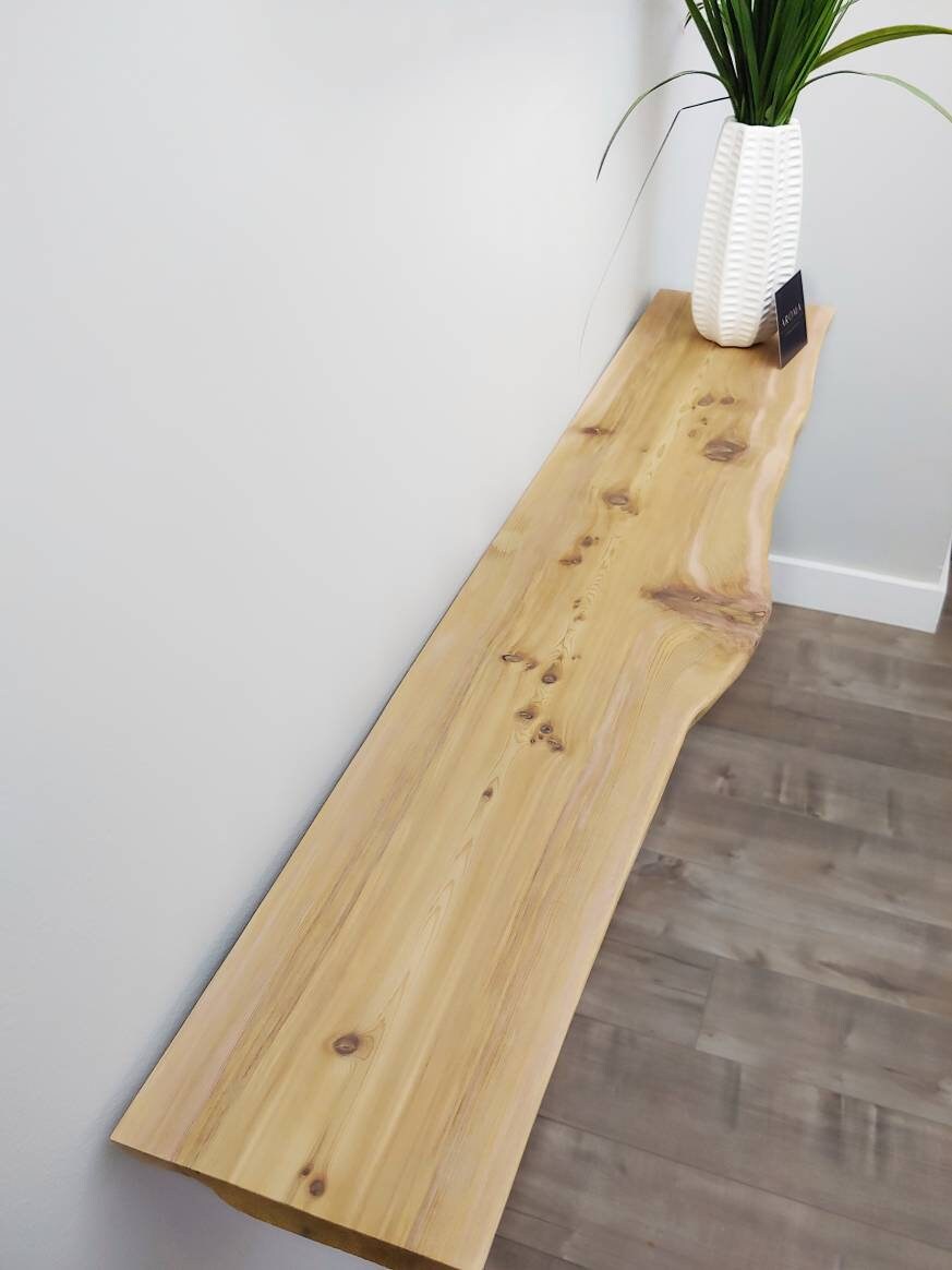 Live Edge Floating Wall Shelf Etsy