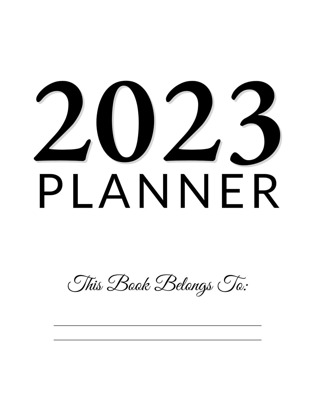 Printable 2023 Planner With Pdf and Canva Edit Etsy