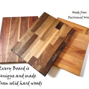 Hand Crafted Reclaimed Hardwood Chopping Board: 40x30cm