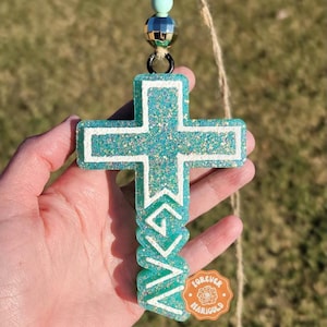 God is Greater than the Highs and Lows Cross Car Freshie