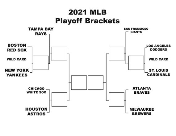 2021 MLB Baseball Playoffs Brackets 