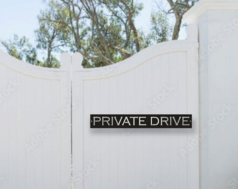 Señal de conducción privada de estilo moderno/señal de metal/señal para exteriores