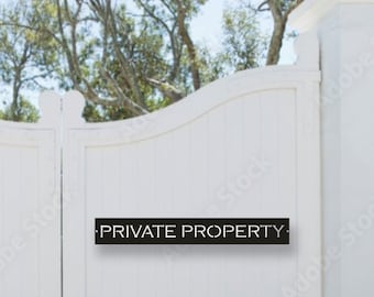 Letrero de propiedad privada de estilo moderno/letrero de metal/letrero para exteriores