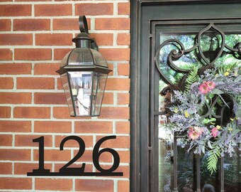 Signo de dirección vertical / Estilo moderno limpio / Números de casa / Vertical