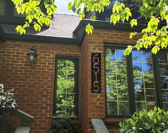 Signo de dirección vertical / Estilo moderno limpio / Números de casa / Vertical