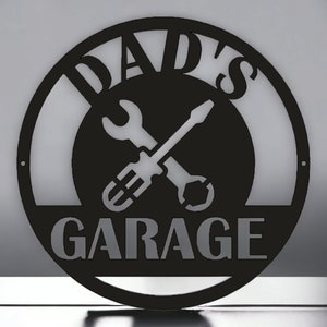 Personalized Workshop Metal Sign | Custom Garage Sign | Custom Shop Sign | Dad&#39;s Shop Sign| Father&#39;s Day Gift | Papa Sign | Name Sign |