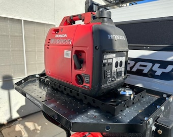 Soporte Squatch / Bloqueo de seguridad para generador, soporte de perfil bajo / Soporte para generador Honda / Predator / Yamaha / Champion / Soporte para viajes de camping