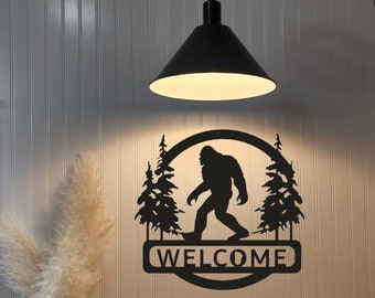 Signo de bienvenida de Big Foot / Signo Sasquatch / Snow Yeti / Yard Art /