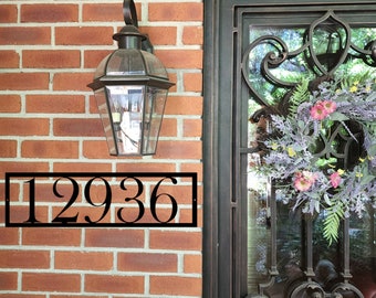 Signo de dirección, metal, signo de dirección horizontal, signo de metal personalizado, signo personalizado, signo al aire libre, signo de apellido, número de casa