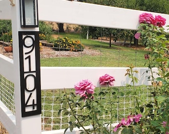 Letrero de dirección vertical / Estilo moderno y limpio / Números de casa / Vertical