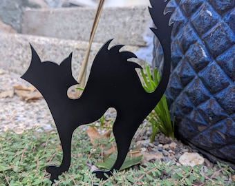Black Cat | Halloween Metal Sign | Halloween Decor| Metal Sign | Holiday Decor | Outdoor Signs | Pumpkin