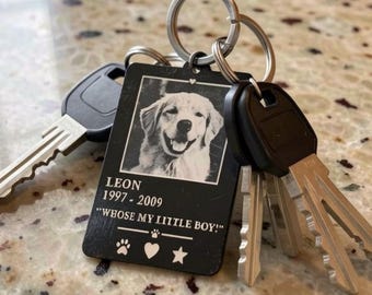 Pet Reminder Keychain | Laser Engraved Black Acrylic Keepsake