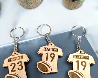 Personalised Rugby Keyring | Team Gifts, Coach Present, Rugby Fan Keepsake