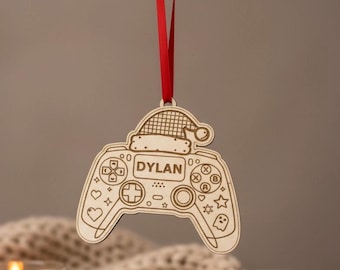 Personalized Gaming Keepsake: Laser-Engraved Christmas Bauble