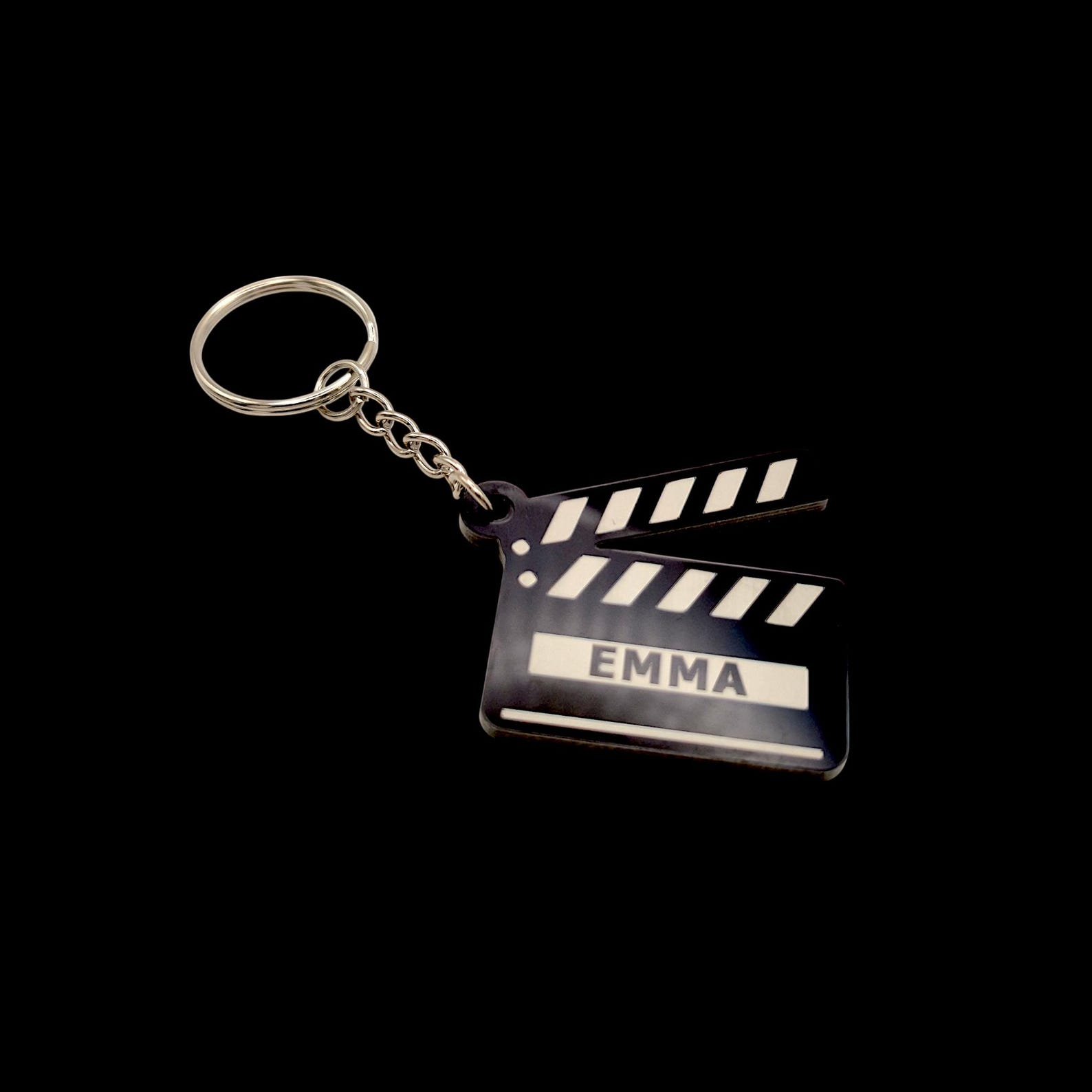 Movie Key Racks Clapperboard Keyring – Personalised Movie Gift for Film Lover, Director ...