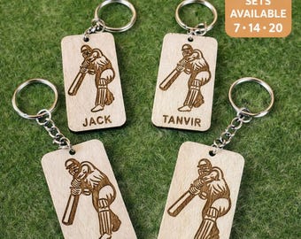Personalised Cricket Keyring, Cricket Team Gifts, Team Favours, Personalised Cricket Gifts, Party Favours