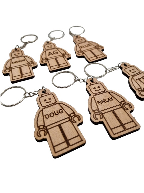 Personalised Lego Keyrings Party Bag Filler Favors Building Blocks Party Key Chain Kids Party Gifts Etsy