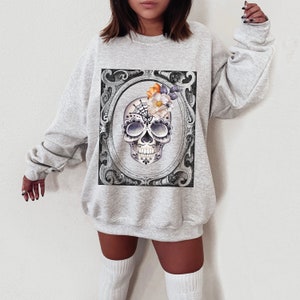 Sugar Skull Sweatshirt  |  La Catrina Skull Sweat Shirt, Day of the Dead Sweatshirt, Dia De Los Muertos Sweatshirt