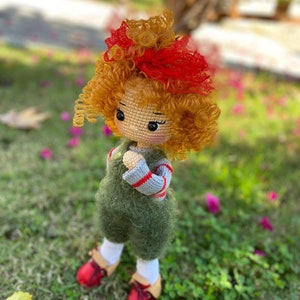 Crochet Doll Fınıshed, Handmade Amigurumi Doll, Dolls For Sale, Crochet Doll, Knitted Curly Doll, Waldorf inspired doll