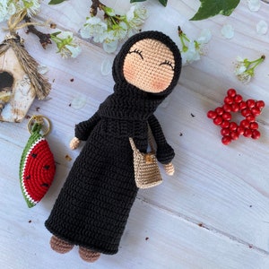 Crochet Hijab Doll, Crochet Palestine Doll, Hijab Doll, Amigurumi Muslim Doll, Crochet Amigurumi Doll For Sale, Ramadan gift, Muslim Gift,