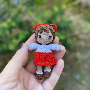 Handmade Miniature Doll, Crochet Doll for Sale, Amigurumi Doll Finished
