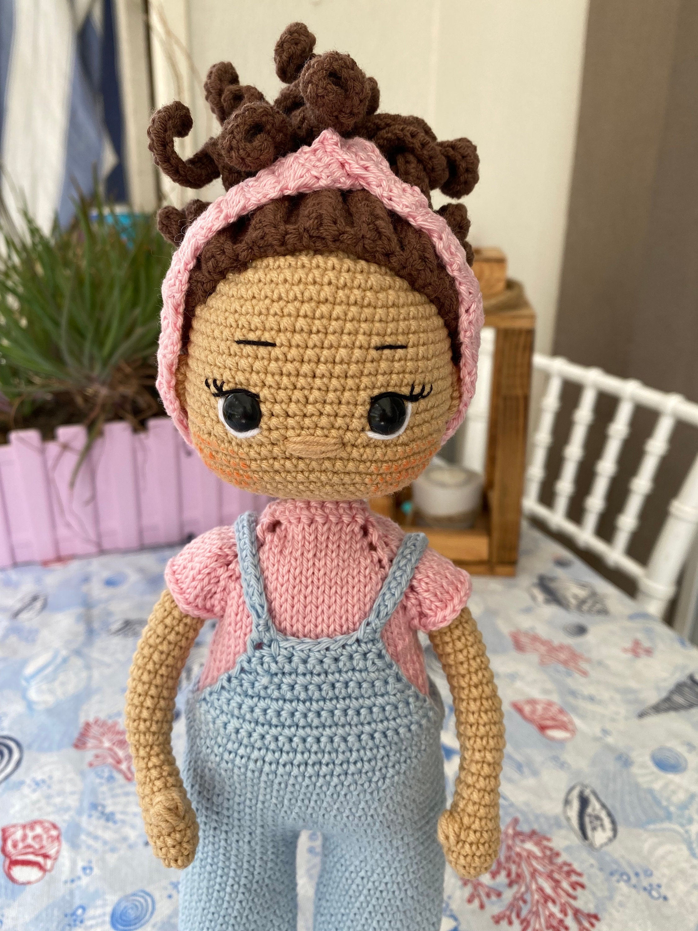 Ms Rachel Doll, Crochet Ms Rachell, Amigurumi Doll for Sale, Handmade Crochet Doll Finished, 1 Year Doll